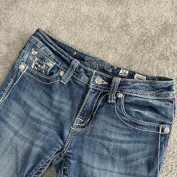 Miss Me Women's Bootcut Jeans Size 26 Embellished Pockets Y2K 2000s - Picture 5 of 8